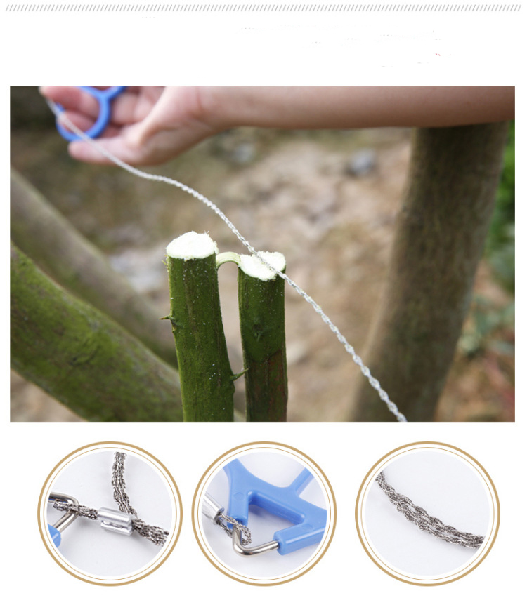 Mini Wire Saw Stainless Steel Outdoor Survival Camping Hiking Hunting Self Defense Chainsaws Hand Saw Fret Saw Tools