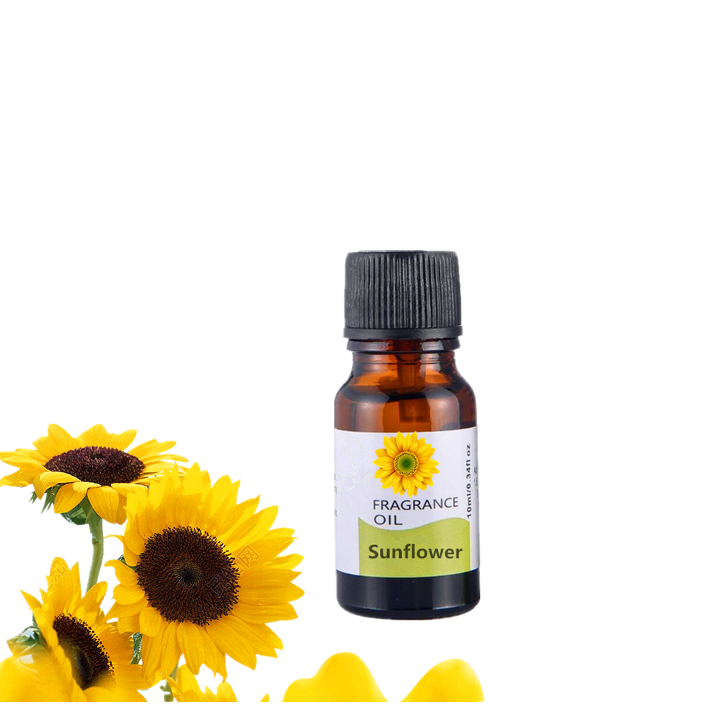 10ML Pure Sunflower Essential Oils Aroma Diffuser Tea Tree Jasmine Rosemary Ylang Basil Tulips Oil