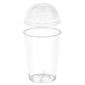 50pcs Milk Tea Cup Hard Plastic Disposable Drinking Transparent Takeaway Juice Cups with Lid for Iced Coffee Sodas 300ml