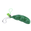 1pc Squishy Infinite Squeeze Edamame Bean Pea Expression Chain Key Pendant Ornament Stress Relieve Decompression Toys antistress