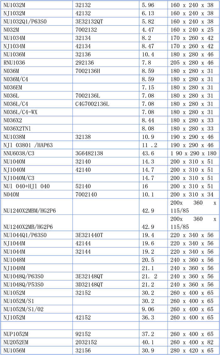 Single-Row Cylindrical Roller Bearing