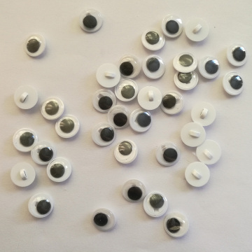 100PC 20MM Black Googly Eyes Sew on DIY Scrapbooking for Teddy Bear Stuffed Toy Doll Parts Black Animal Puppet Dolls DIY Craft