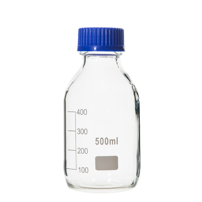 2pcs/Lot Lab Glass Reagent Bottle 50ml-1000ml Blue Screw Cap Glass Reagent For Laboratory Utensils Medical Supplies