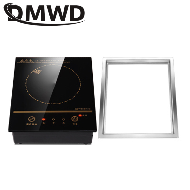 DMWD Electric Magnetic Induction Cooker Wire control Mini Embedded Hotpot Hob Burner Waterproof hot pot Tea Boiler Stove Cooktop