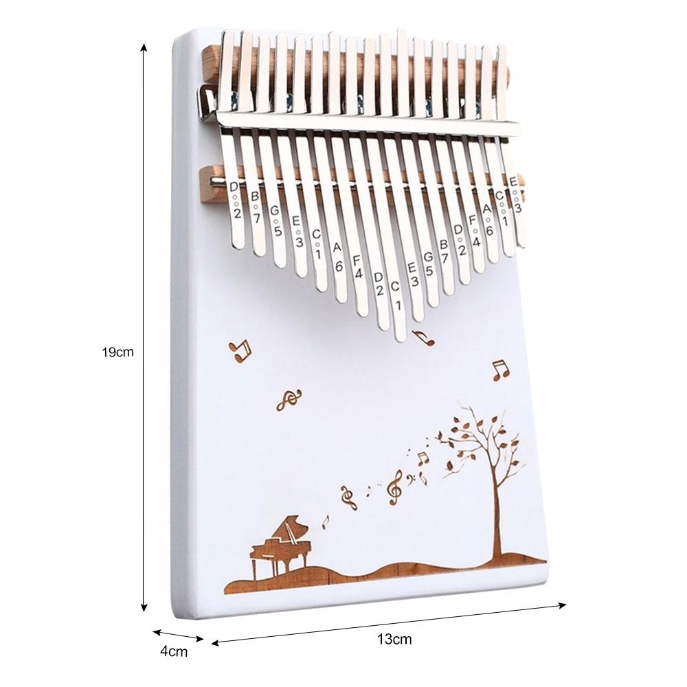 17 Keys Thumb Piano Portable Mini Calimba Mbira Finger Piano Solid Single Board Pine Mbira Keyboard Instruments for Beginners