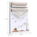 17 Keys Thumb Piano Portable Mini Calimba Mbira Finger Piano Solid Single Board Pine Mbira Keyboard Instruments for Beginners