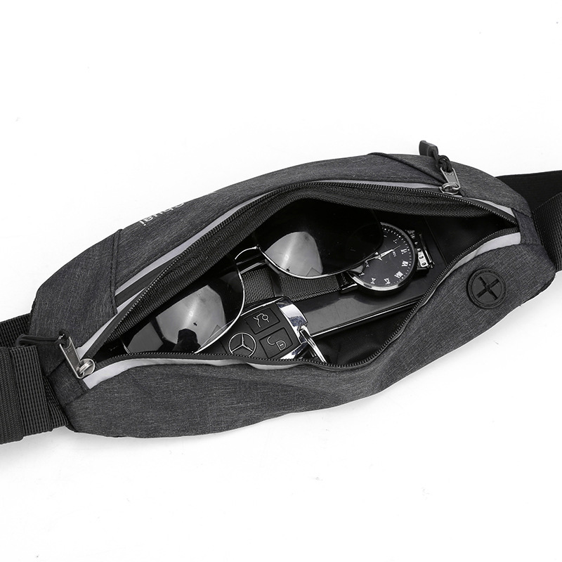 Casual Nylon Unisex Waist Bags Handy Phone Coin Belt Bag Fanny Pack Travel Outdoor Waist Packs Men Anti-theft Hidden Key Pocket