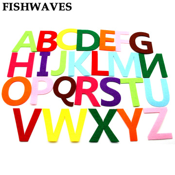 FISHWAVES 26 Letters Kids Diy Puzzle Decoration Non-Woven Cloth Felts Sticker Children Kindergarten Room And Home Decoration New