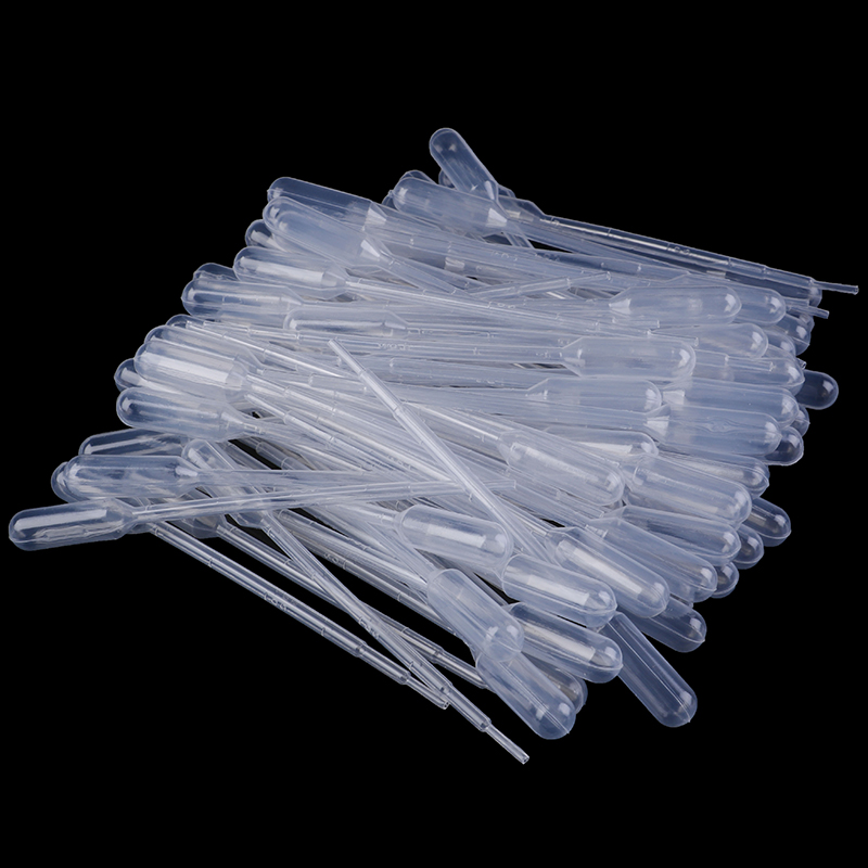 100pcs 1ml Plastic Pasteur Pipette Transfer Pipette Dropper Polyethylene