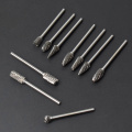 NEWACALOX 10pcs/20pcs Mini Glass Diamond Dremel Carbide Burrs Drill Bit Set Rotary Drill Bits for Metal Woodworking Carving Tool