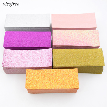 100/200pcs Internal Glitter Background Paper for Sliding Cases Professional Packaging Accessories for Eyelash Case wholesale