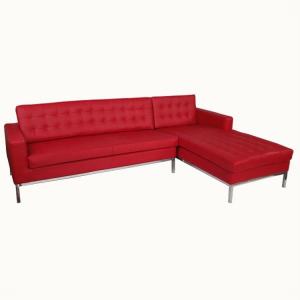 knoll leather corner sofa