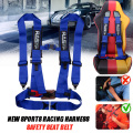 RASTP- 3 Inch 4 point Universal Latch Link Car Auto Racing Sport Seat Belt Safety Racing Harness Black/Red/Blue RS-BAG037-TP