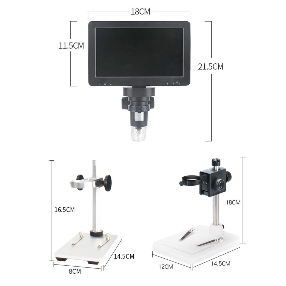 Digital Microscope 1200X Magnification Microscope With 7 Inch HD Screen Suitable For Teaching Circuit Boards Observing Antiques