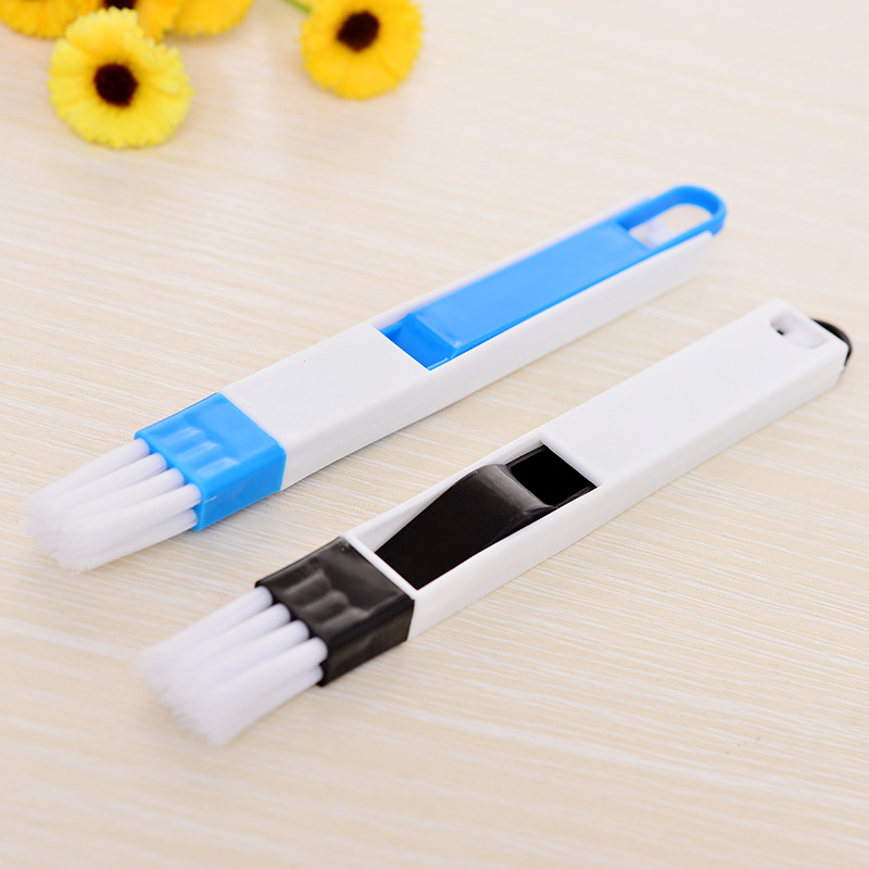 Multipurpose Mini Broom Desktop Sweeping Tool 2 In 1 Window Corner Door Gap Slot Keyboard Cleaning Brush Cleaner Dustpan Set