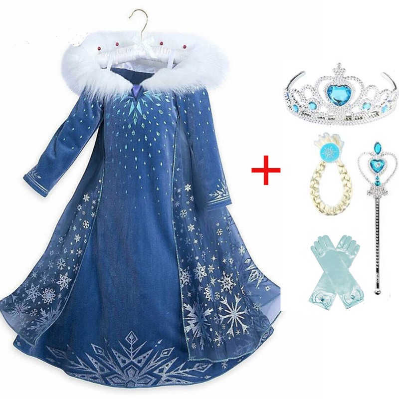 Halloween Kids Dresses For Girls Princess Costumes Party Cosplay Dress up Hair Accessory Set Children Girls Clothing 4-10ys