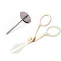 2Pcs Piping Flower Scissors Nail Safety Rose Decor Lifter Fondant Cake Decorating Tray Cream Transfer Baking Pastry Tools