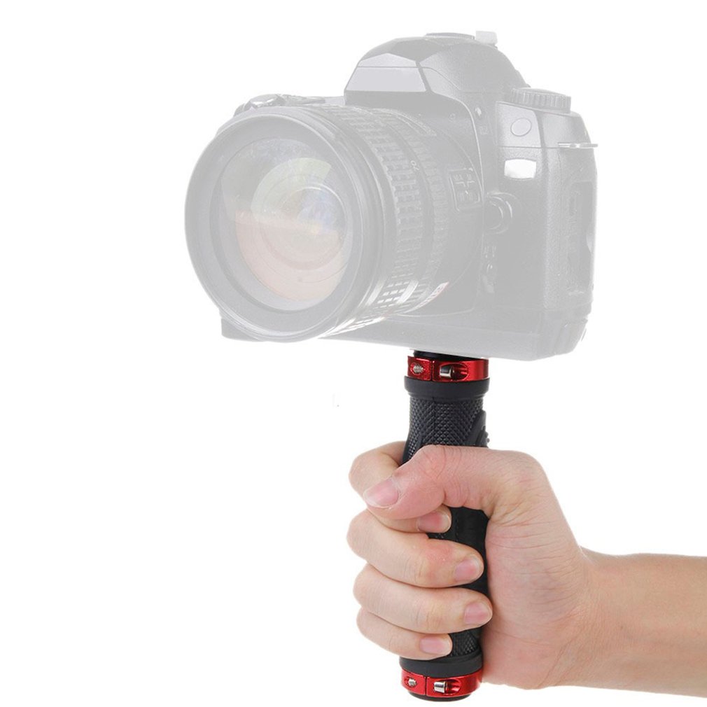 1/4'' Handle Grip Stabilizer Holder Stand Handheld Tripod For Camera Video LED