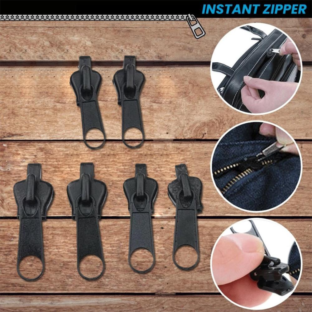 6PCS Zipper Repair Kit Universal Fixer With Metal Slide Fix Any Easy To Install Instantly 3 Different Sizes Zippers