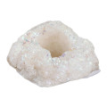 1pcs Natural Quartz Geode Candle Holders Stones Candlesticks Agate Crystal Raw Energy Home Decor Party Wedding