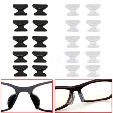 Hot Sale 5 Pairs Comfortable Eyeglass Sunglass Glasses Spectacles Anti-Slip Silicone Stick On Nose Pad Eyewear Accessories Parts