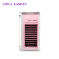SONG LASHES C D curl 8-15mm saving time premade fans Y stype eyelash extensions for Professional and tiro matte soft natur