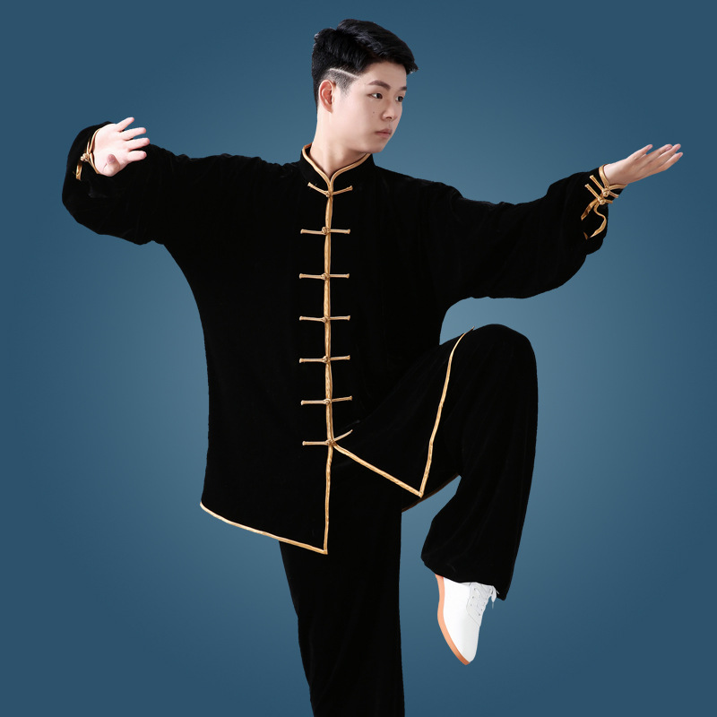 Women Red Color Mandarin Collar Martial Arts Tai Chi Suits Long Sleeve Tang Suit Taiji Clothes Kung Fu Uniform Wushu Shirt Pants