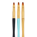 EZONE 3PCS Oil Paint Brush Wood Handel Nylon Hair Different Size Hook Line Pen For Watercolor Gouache Acrylic Painting Art Tools
