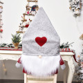 1PC Santa Claus Cap Chair Cover New Year Dinner Table Christmas Hat Chair Back Covers Xmas Decorations For Home Chair Covers