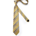 Wedding Men Tie Yellow Blue Stripped Design Silk Tie For Men Business Party 8cm Dropshipping DiBanGu Groom Tie Kravat MJ-7295