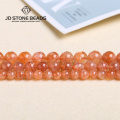 5A Fancy Gold Sunstone High Quality Beads Orange Moonstone 4-10mm size Loose Gemstone Accessory For Jewelry Making Free Shipping