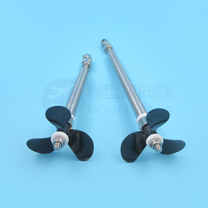 1Set RC 5mm Drive Shaft Kit Stainless Steel 15/20/25/30cm Transmission Axle+CW CCW 52mm/56mm Nylon Propeller+Universal Joint