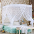 European Style 5 Corner Post Romantic Princess Lace Canopy Mosquito Net No Frame for Twin Full Queen King Bed Netting Bedding