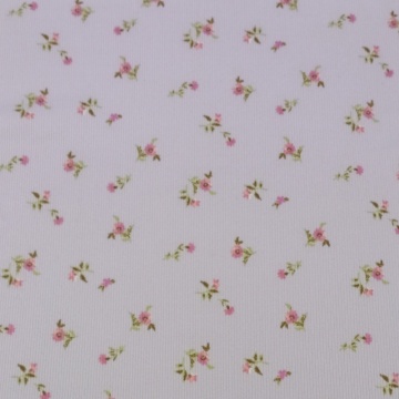 2*2 Rib Ditsy Floral Stretch Polyester Fabric