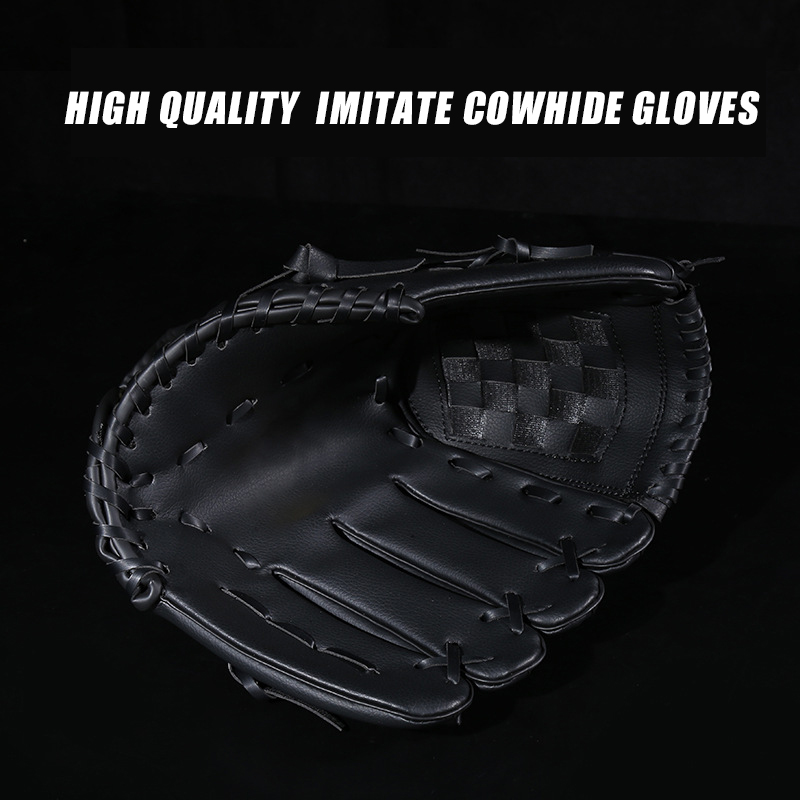 Baseball Bat Gloves Adult Kids Thick Imitate Cowhide Glove Outdoor Sports Softball Practice Baseball Gloves Size 10.5/11.5/12.5