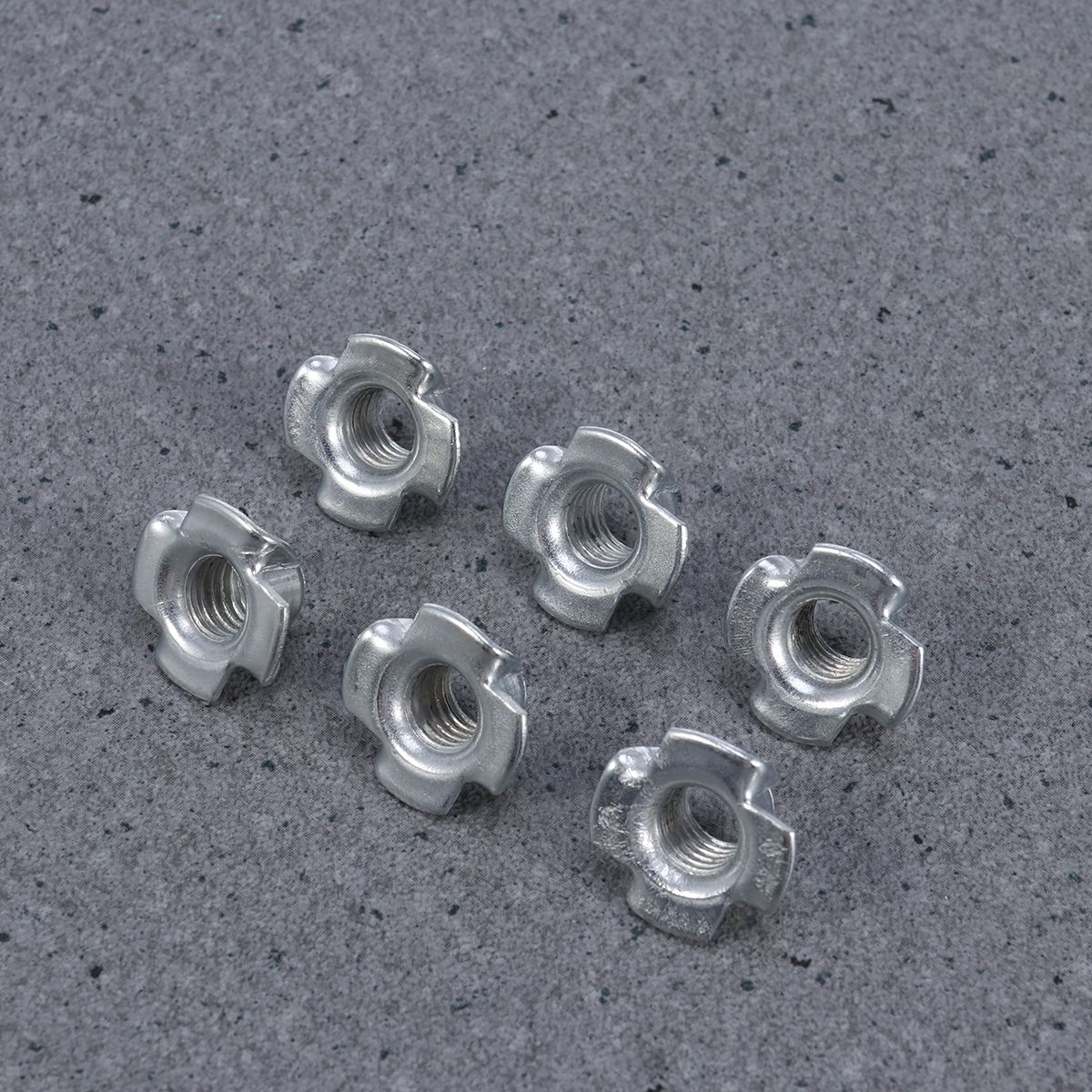 100Pcs T-Nut Pronged Tee Nut For Rock Climbing Holds Wood Cabinetry (M3x6)