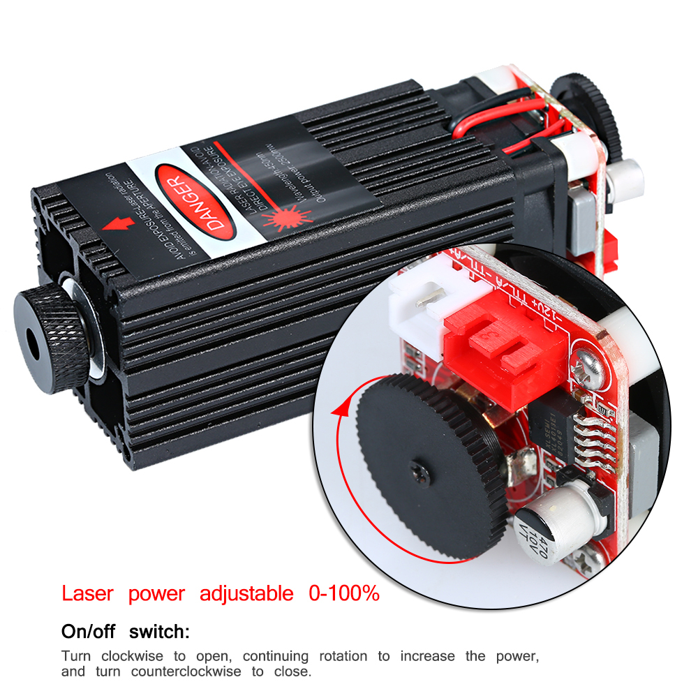 Laser Module 500mw / 405nm 500mw/ 2500mw/5500mw Focusable for CNC Engraving/ Laser Engraving