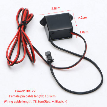 Power EL Wire Driver Inverter for Light Strip Mini Inverter DC12V 1-5M 185mmEL Wire Cable Neon Glow Inverter Festival Decoration