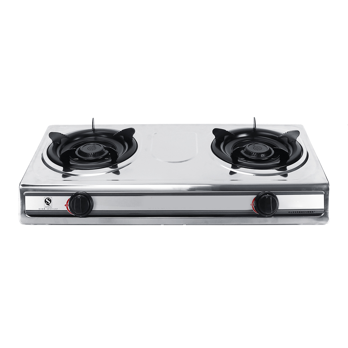 Fierce Gas Stove Double Stove Benchtop LPG Liquefied Petroleum Gas Stove Household LPG Cooker Stove Two Pots Kitchen Gas Cooktop