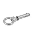 UXCELL M6 X 50Mm 304 Stainless Steel Ring Lifting Anchor Expansion Closed Hook Eye Bolt For Fence,Burglarproof Doors And Window