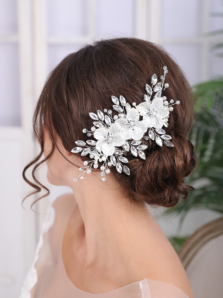 Wedding Headdress Rhinestone Hair Decoration Flower Hair clip Luxury Hair ornaments Tiara Hair Accessories Bridal Headwear