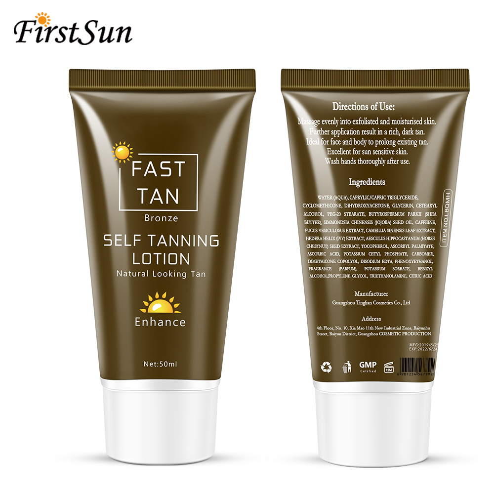 2pcs Body Bronze Self Sun Tanning Enhance Lotion Tanning Cream Natural Bronzer Sunscreen Tanner Lotion Skin Darken Sun Tan Oil