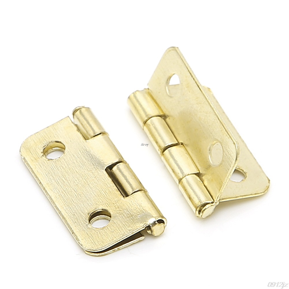 10x Kitchen Cabinet Door 4 Holes Drawer Hinges Jewelry Box Furniture 18x16mm Furniture Hinges