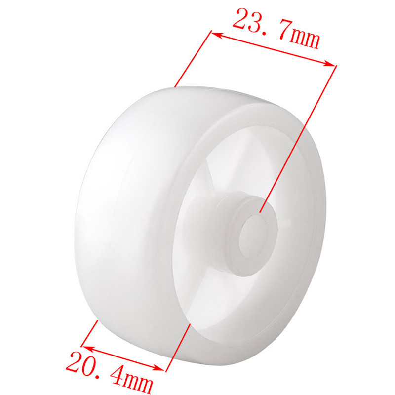 Free shipping 2 inch White Nylon single wheel diameter 50mm wheel universal parts, light wear-resistant wheel, furniture casters