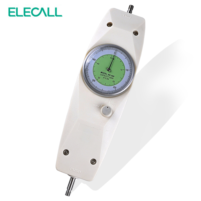 ELECALL NK-100 Analog Dynamometer Force Measuring Instruments Thrust Tester Analog Push Pull Force Gauge Tester Meter