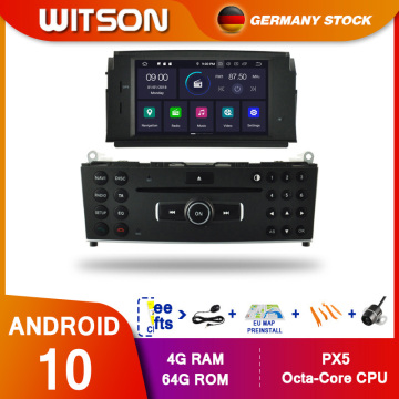 DE STOCK! WITSON Android10 Octa core PX5 Android10 Car DVD Player For Mercedes Benz C200 C180 W204 2007 CAR GPS NAVIGATION