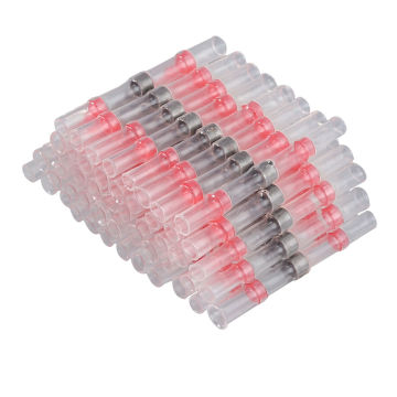 AWG 22-18 Insulated Soldering Seal Sleeve 100/60/50/40/30/25/20/10/5X Heat Shrink Wire Connectors Butt Terminals Kit Assortment