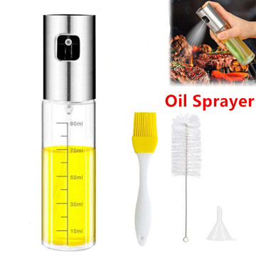 Reusable Oil Sprayer Set Oil Bottle Oil Dispenser and Basting Brush Funnel Oil Spray Bottle for BBQ Salad Baking Kitchen Tools
