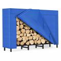 Blue Oxford Fabric Cover Firewood Rack Outdoor