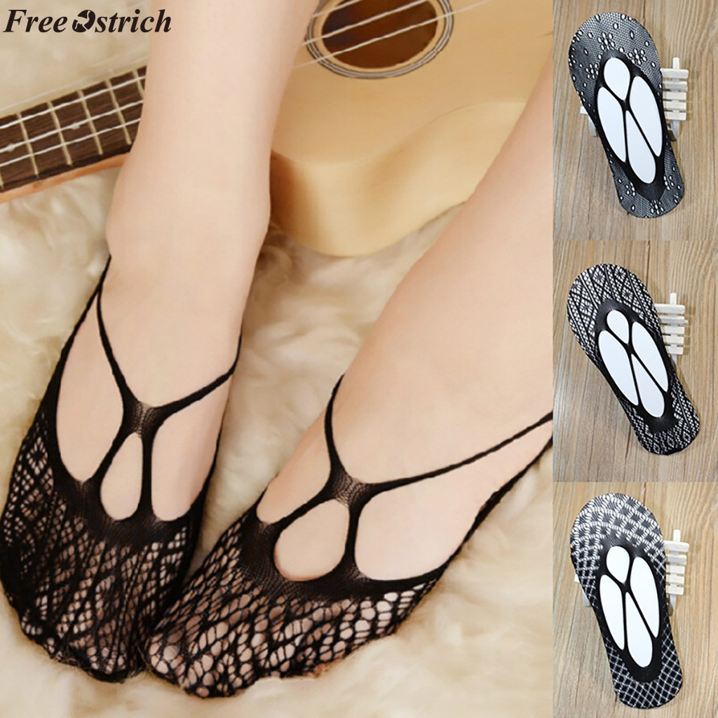 FREE OSTRICH Spring and summer thin lace ladies boat socks fashion women's invisible socks flowers short socks 2019